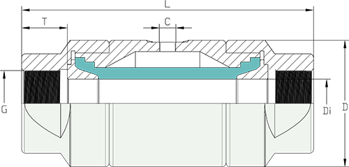 Air operated pinch valve dimension