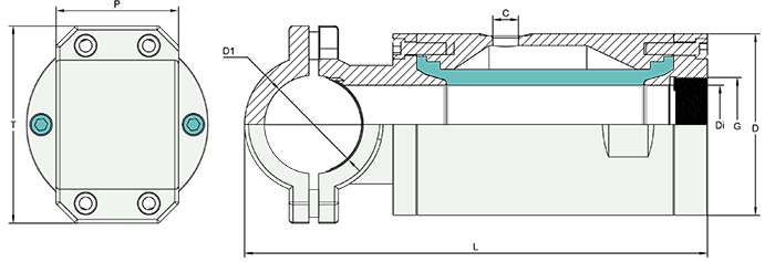 3 way pinch valve drawing